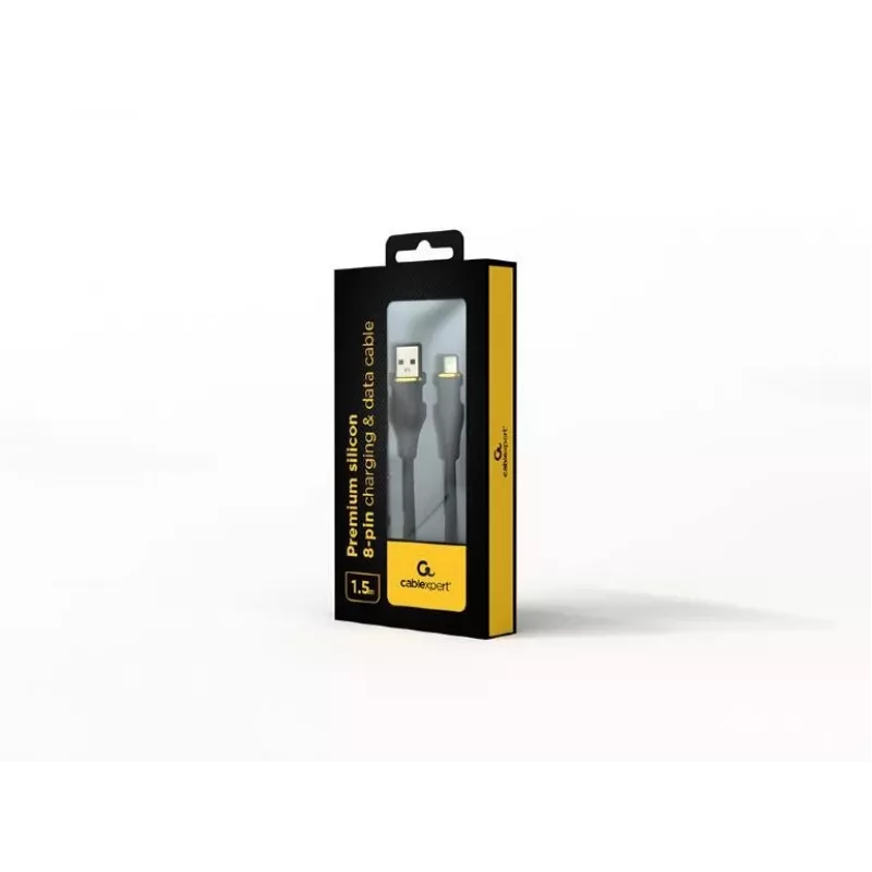 Przewód USB-A do Lightning Gembird CC-USB2S-AM8PM-1.5M-BK — USB 2.0, 1,5 m