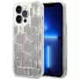 Karl Lagerfeld KLHCP14XLMNMS Etui twarde do iPhone 14 Pro Max 6,7 srebrny / srebrny Liquid Glitter Monogram