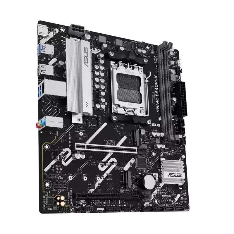 Płyta główna ASUS PRIME B840M-K — AMD B840, Socket AM5, micro ATX, DDR5, 2 DIMM, 128 GB, 2.5 GbE, M.2, SATA III