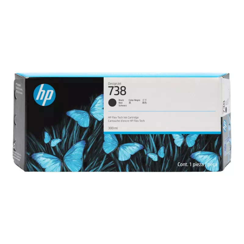 HP 738 300-ml Czarny DesignJet wkład atramentowy