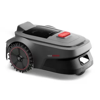 Robotyczna kosiarka MOVA ViAX 300 — zasilana bateriami, 300 m², szerokość cięcia 20 cm, wysokość cięcia 20–60 mm, czerwono-czarna