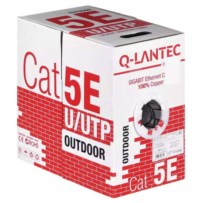 Kabel sieciowy Alantec KIU5OUTS305Q czarny 305 m Kat.5e U/UTP (UTP) (KIU5OUTS305Q)