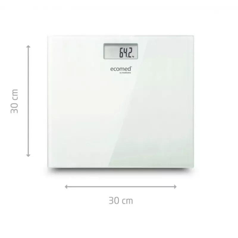 Ecomed by Medisana PS-72E waga osobowa - 150 kg, platforma szklana, biała