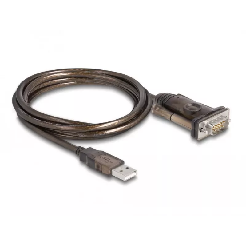 Adapter USB 2.0 Type-A na szeregowy RS-232 D-Sub 9-pin męski DeLOCK 62646