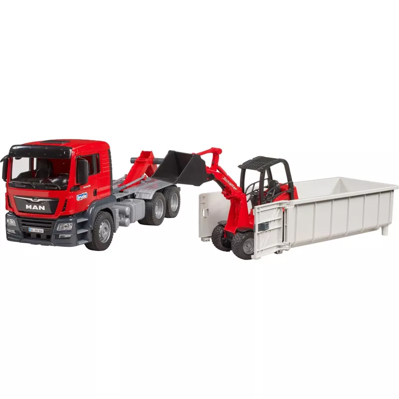Zestaw ciężarówki i pojazdu gąsienicowego BRUDER MAN TGS Truck Wielokolorowy
