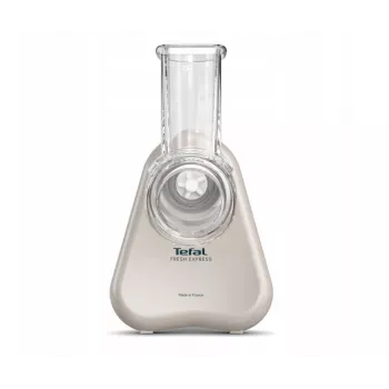 Elektryczna szatkownica do warzyw Tefal Fresh Express DN853BE0 — 150 W, 3 wymienne stożki, 1 prędkość, kremowa