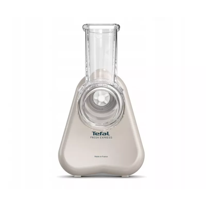 Elektryczna szatkownica do warzyw Tefal Fresh Express DN853BE0 — 150 W, 3 wymienne stożki, 1 prędkość, kremowa