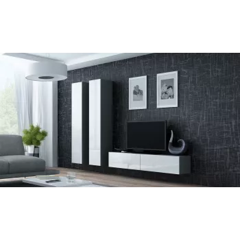 Cama stojak TV VIGO 140 30/140/40 dąb sonoma/biały połysk
