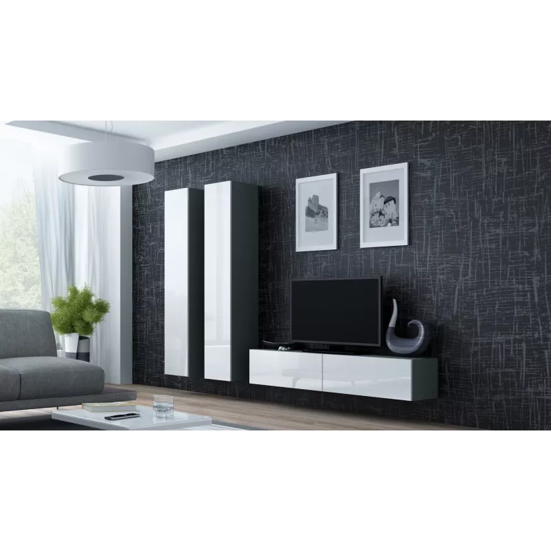 Cama stojak TV VIGO 140 30/140/40 dąb sonoma/biały połysk