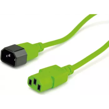 Roline - Kabel zasilający - IEC 60320 C14 do IEC 60320 C13 - AC 250 V - 10 A - 1,8 m - Formowany - Zielony