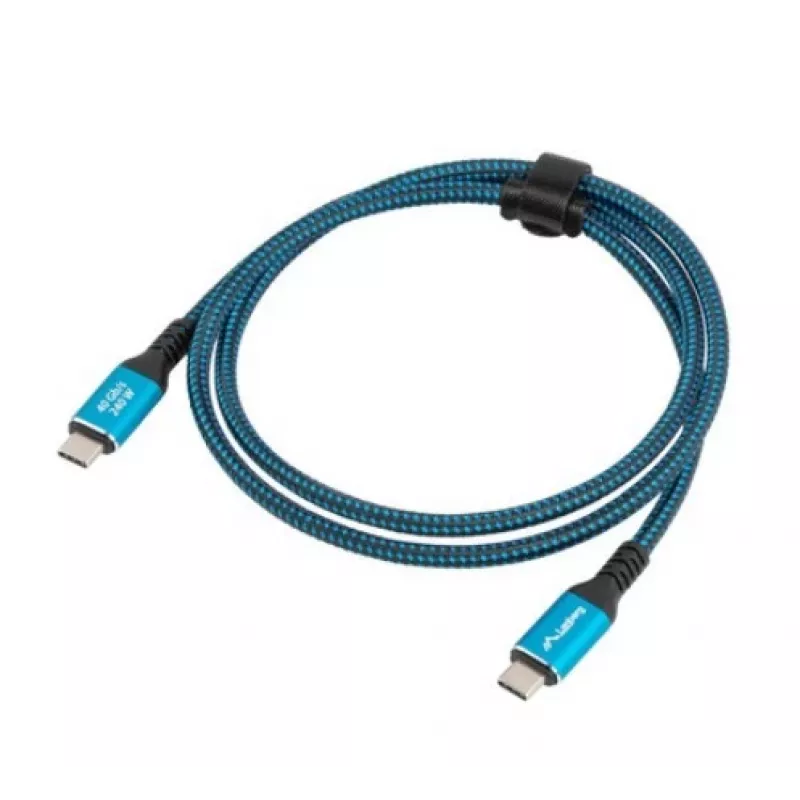 Kabel USB-C LANBERG CA-CMCM-45CU-0010-BK 1 m, moc 240 W, wideo 8K@60 Hz