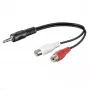 Kabel audio Microconnect AUDALHF02 0,2 m 3,5 mm 2 x RCA Czarny