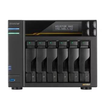 Asustor LOCKERSTOR 6 Gen3 (AS6806T) NAS Desktop AMD Ryzen V3C14 16 GB DDR5 ADM Czarny