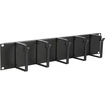 Panel do zarządzania kablami LOGON RAO105BL Czarny Aluminium 48,3 cm