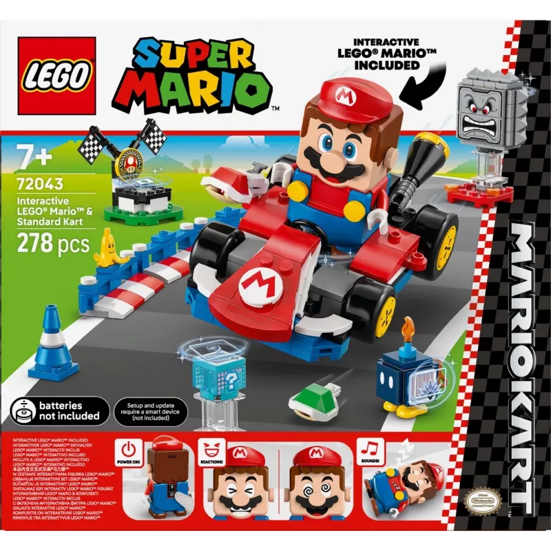 LEGO Zabawka konstrukcyjna 72043 Super Mario Interaktywny Mario Kart ze standardowym gokartem