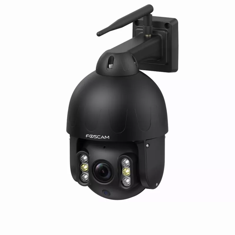Kopułkowa kamera IP Foscam SD8P 8 MP, 4K 3840×2160, 4-krotny zoom optyczny, PTZ, IR 50 m, Wi‑Fi, MicroSD do 256 GB