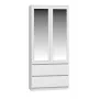 Topeshop SS-90 BIEL LUSTRO bedroom wardrobe/closet 5 shelves 2 drzwi(s) biały