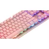 Deltaco GAM-021-RGB-P-DE - pełnowymiarowa (100%) - USB - przełącznik membranowy - QWERTZ - Różowy