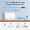 System Wi‑Fi Mesh TP‑LINK Mercusys Halo H25BE (Wi‑Fi 7, dwuzakresowy 2.4/5 GHz, 2880 Mbps) zestaw 2 szt., 3 wewnętrzne anteny, biały