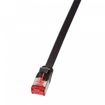 LogiLink - Kabel krosowy - RJ-45 (M) do RJ-45 (M) - 15,0 m - U/FTP, PiMF - KAT. 6 - wtryskowy, bezzaczepowy, płaski - Czarny (CF2103S)