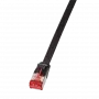 LogiLink - Kabel krosowy - RJ-45 (M) do RJ-45 (M) - 15,0 m - U/FTP, PiMF - KAT. 6 - wtryskowy, bezzaczepowy, płaski - Czarny (CF2103S)