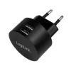 Adapter do gniazdka USB LogiLink PA0218 2 porty USB do szybkiego ładowania 10,5 W