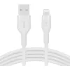 Kabel Belkin Cbl Scicone USB-A LTG 2M blc Biały USB A USB C Lightning
