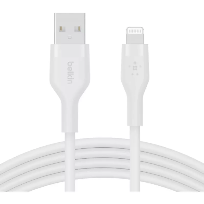 Kabel Belkin Cbl Scicone USB-A LTG 2M blc Biały USB A USB C Lightning