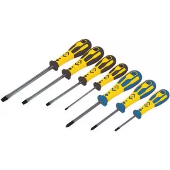 Zestaw wkrętaków c.k tools T49163D, 7 sztuk, różne rozmiary, zestaw narzędzi ręcznych
