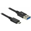 DeLOCK Premium - Kabel USB - USB typu C 24-pin (M) - na USB typu A 9-pin (M) - 1,0 m (USB 3.1 Gen2) - Czarny (83983)