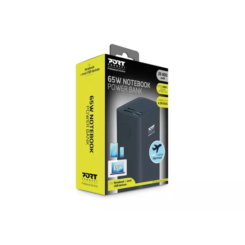 PORT CONNECT Zewnętrzna bateria USB-C PD | 26800 mAh | Niebieski