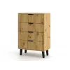 SCANDI 4S cienki dąb ARTISAN komoda