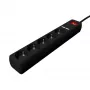 Listwa zasilająca Gembird SPG5-U2-5-02 z ładowarką USB, 5 gniazd, 1,5 m, 2x USB, czarna