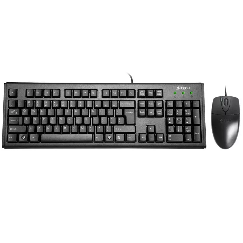 A4Tech KM-72620D - Zestaw klawiatury i myszy - USB - US - Czarny