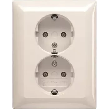 BUSCH JAEGER BJ 202 EUJ-914 SCHUKO® Podwójne gniazdo. pełna osłona