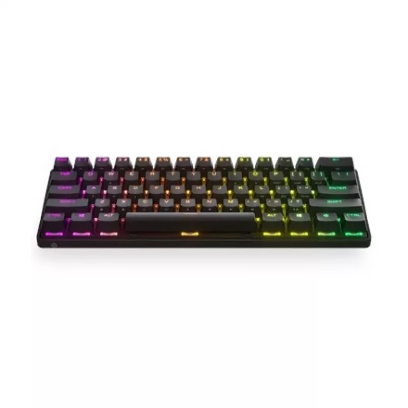Mechaniczna klawiatura gamingowa STEELSERIES Apex Pro Mini Wireless — format 60%, USB + bezprzewodowa RF + Bluetooth, QWERTY US, czarna