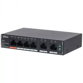 Przełącznik sieciowy Dahua Technology SG4006P Zarządzalny L2 Gigabit Ethernet (10/100/1000) Power over Ethernet (PoE) Czarny