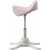 Stołek balansowy ergonomiczny Up Up Toronto biały, tkanina Ivory, dłuższy podnośnik gazowy