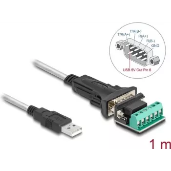 DeLOCK Adapter USB 2.0 Type-A do szeregowego RS-422/485 1 m