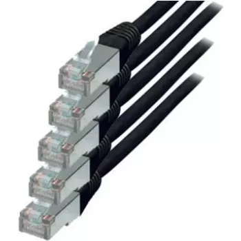 Kabel sieciowy S/CONN Cat.6 S/FTP 1 m Czarny