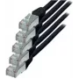 Kabel sieciowy S/CONN Cat.6 S/FTP 1 m Czarny