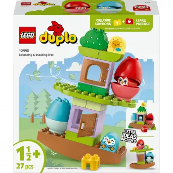 Zabawka konstrukcyjna LEGO DUPLO Drzewo do balansowania i układania 10440 — 27 elementów, dla dzieci od 1,5 roku, duże kolorowe klocki