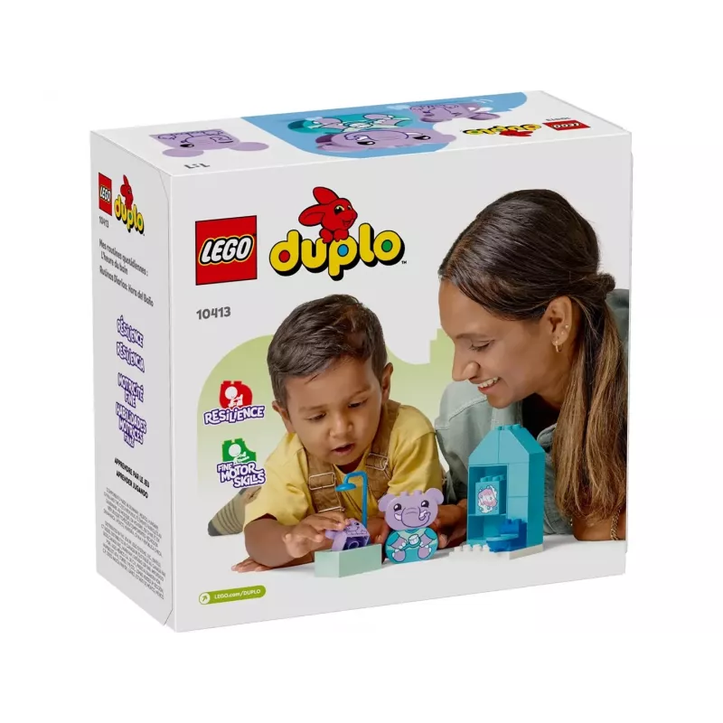 LEGO DUPLO Zestaw Kąpielowy 10413 — zestaw do zabawy w kąpieli dla małych dzieci, 15 elementów, zalecany wiek 1.5+