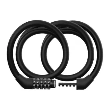 Linka zabezpieczająca Xiaomi BHR6751GL do hulajnogi kopanej, długość 1,2 m, średnica 1,2 cm, zamek szyfrowy, czarna