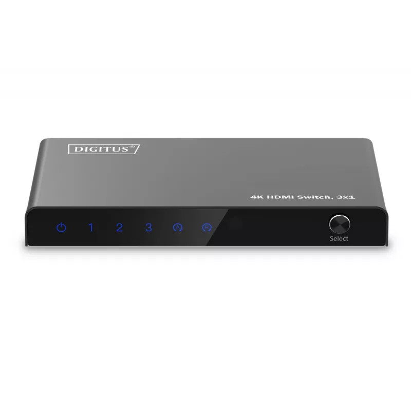 Digitus 4K HDMI Switch 3x1 Metal Czarny 18 Gbit/s