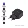 Ładowarka sieciowa QOLTEC 50186 do smartfonów i tabletów, 5 V 3,4 A, 17 W, 2× USB, czarna
