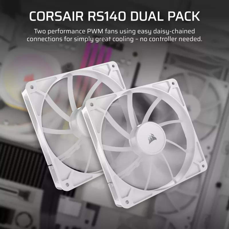 Wentylator Corsair RS140 14 cm Biały 330-1700 RPM