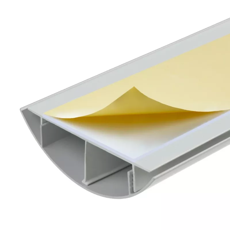 Aluminiowa listwa maskująca kable MACLEAN MC-814 S, srebrna — natynkowa osłona na kable