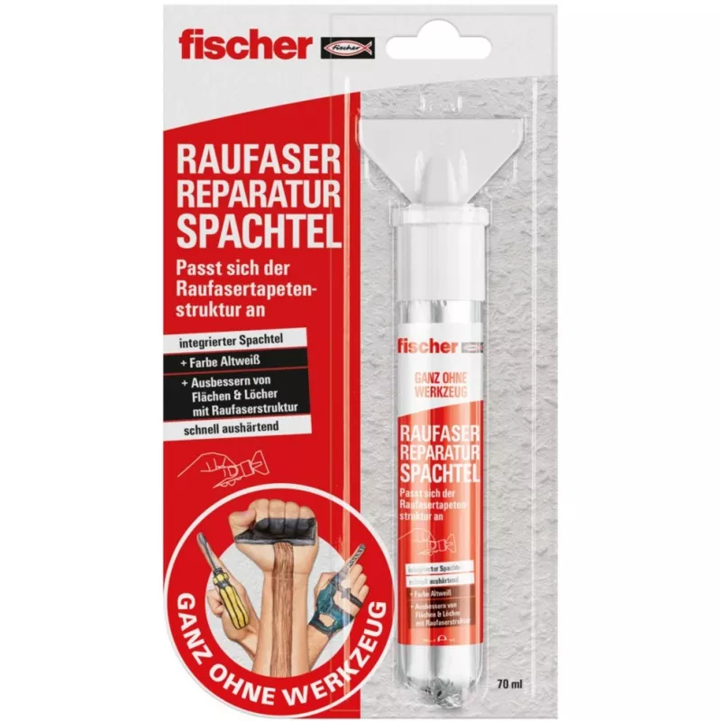 Szpachlówka naprawcza FISCHER GOW 70 ml – masa naprawcza do wypełniania, uszczelniania i odtwarzania powierzchni