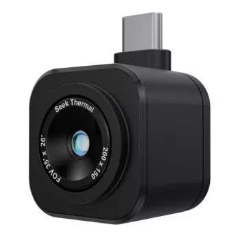 Kamera termowizyjna Seek Thermal CW-ABAX, sensor 200×150 px, 25 Hz, zakres -20–330°C, NETD 35 mK, stała ostrość, pomiar punktowy centralny